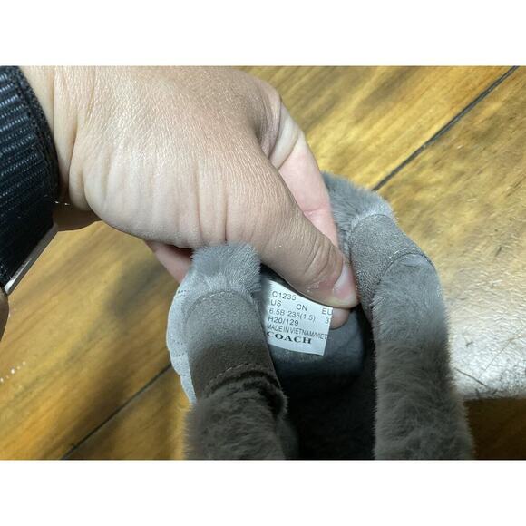 COACH Suede Ivy Boots Size 6 B Heather Grey - Picture 9 of 11